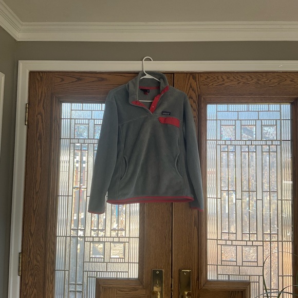 Patagonia Gray Fleece Jacket Quarter SNAP - Picture 2 of 4
